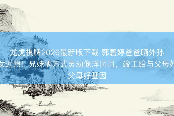 龙虎棋牌2026最新版下载 郭碧婷爸爸晒外孙外孙女近照！兄妹俩方式灵动像洋囝囝，竣工给与父母好基因